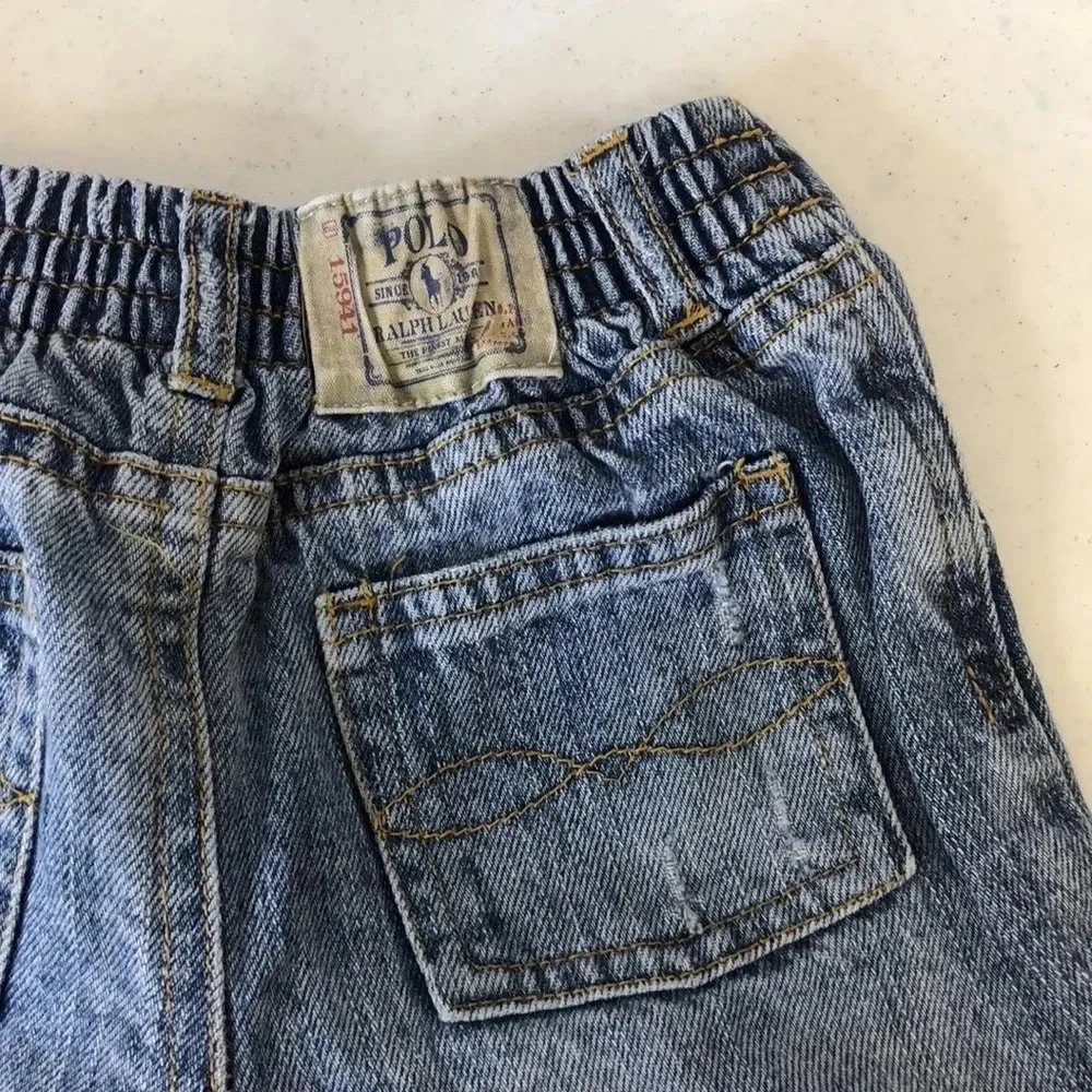 Ralph Lauren Denim Snap Button Shorts 24 Months